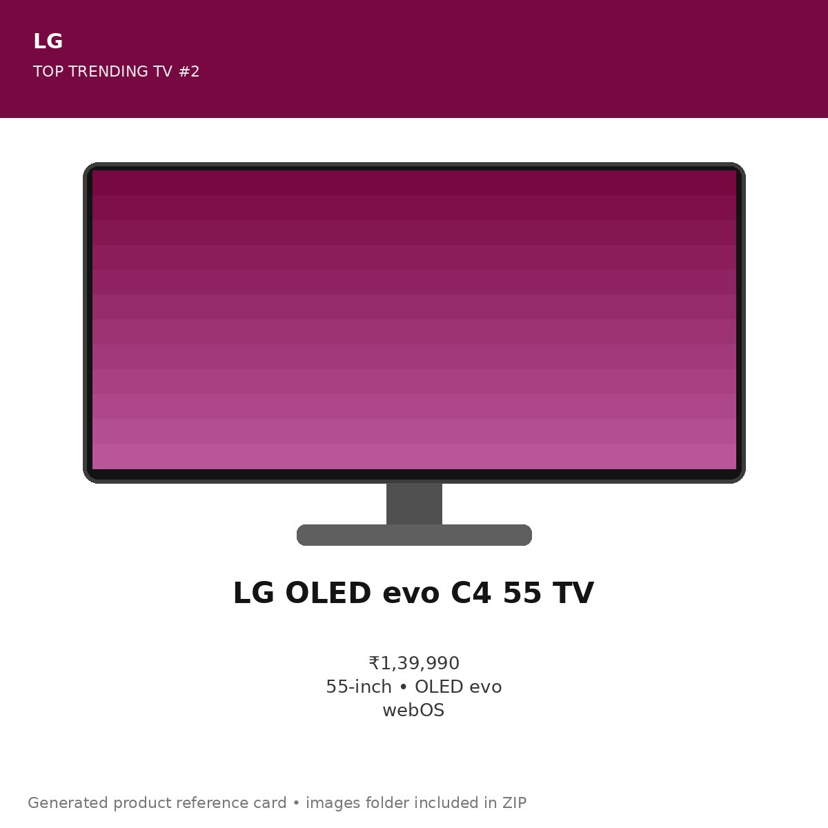 LG OLED evo C4 55 TV