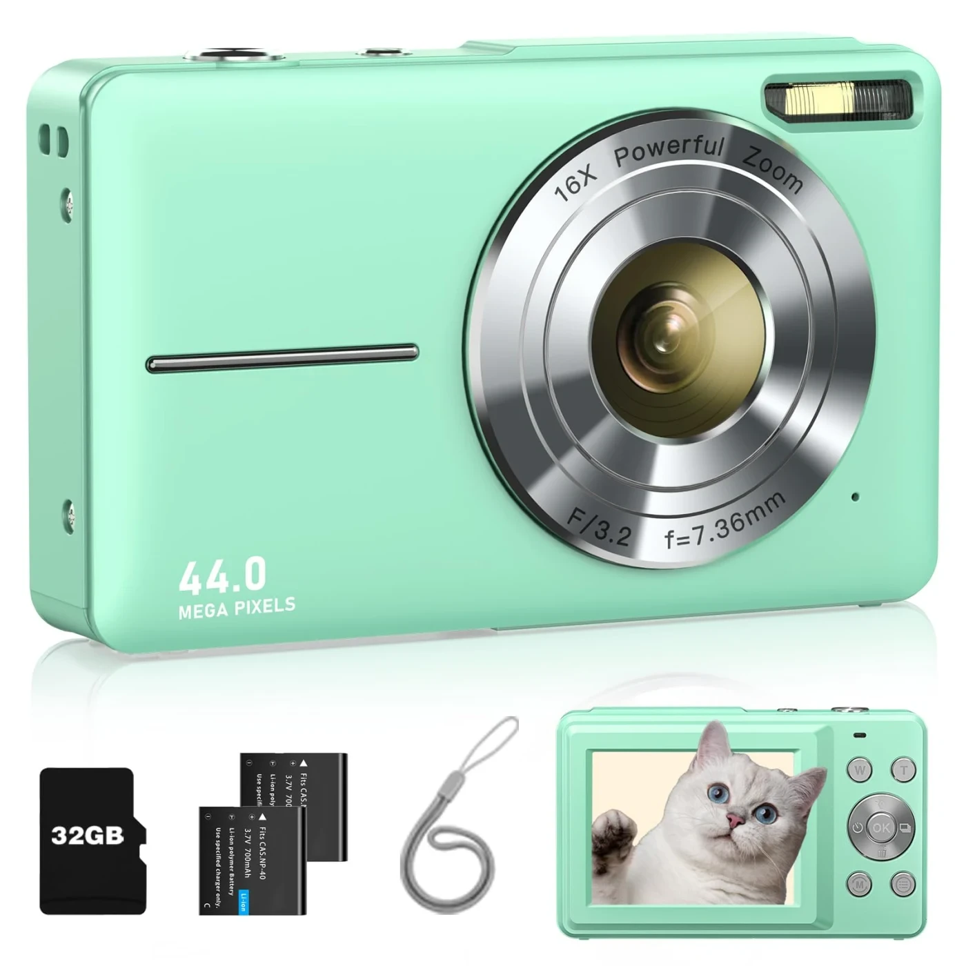 Lecran 1080p kids Digital Camera with 32Gb Card