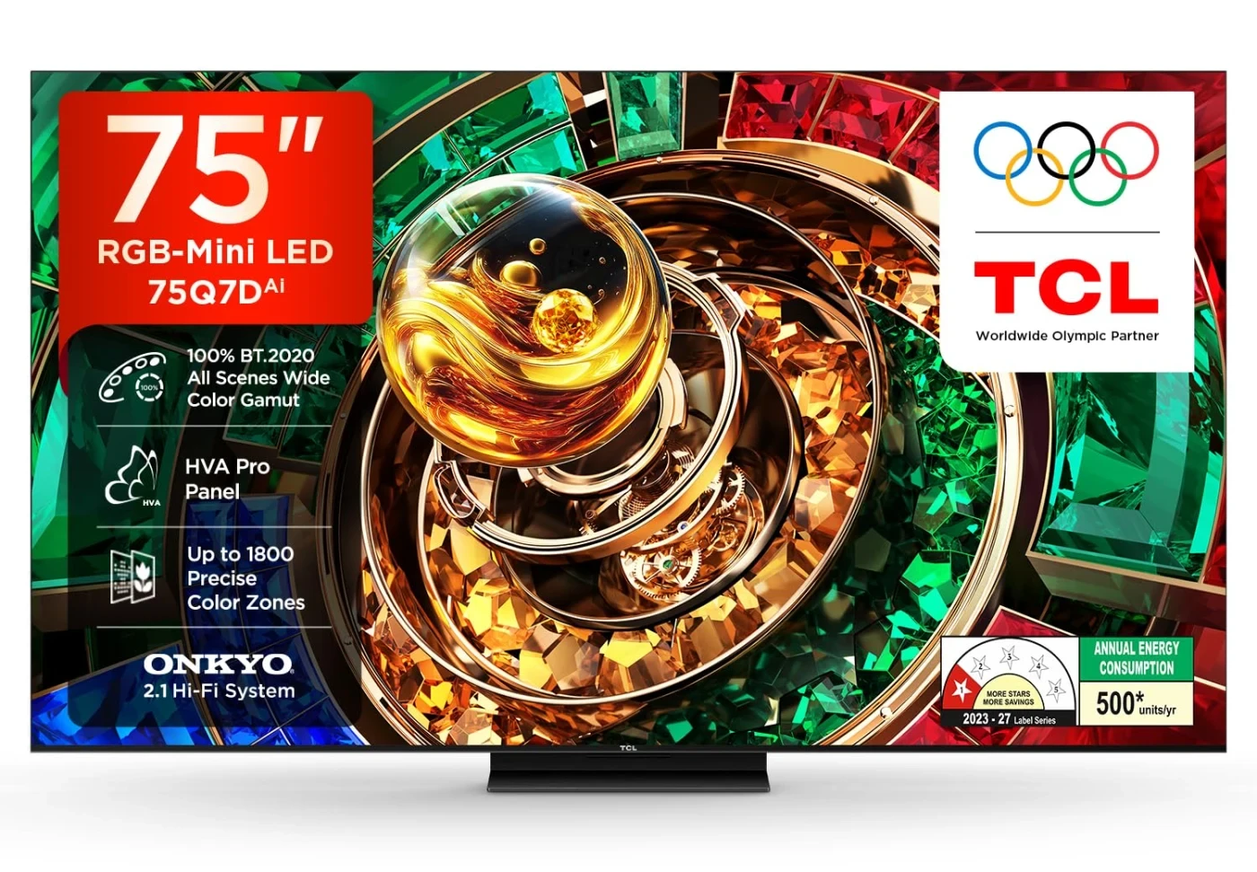 TCL 189 cm (75 inches) 4K UHD RGB-MiniLED Google TV