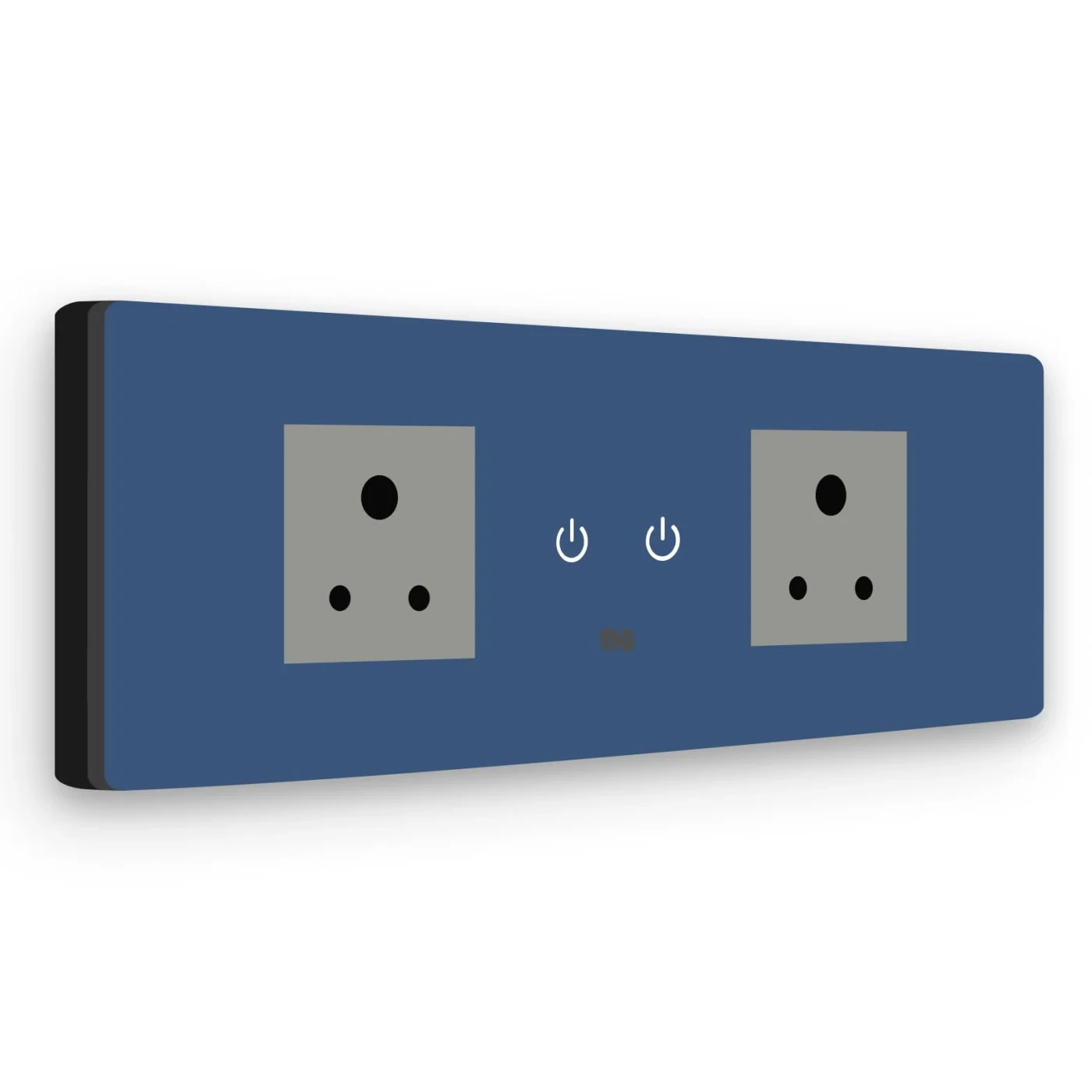 Iotics Smart Wifi Switch Board: 2 Smart Plug Module. Touch Control