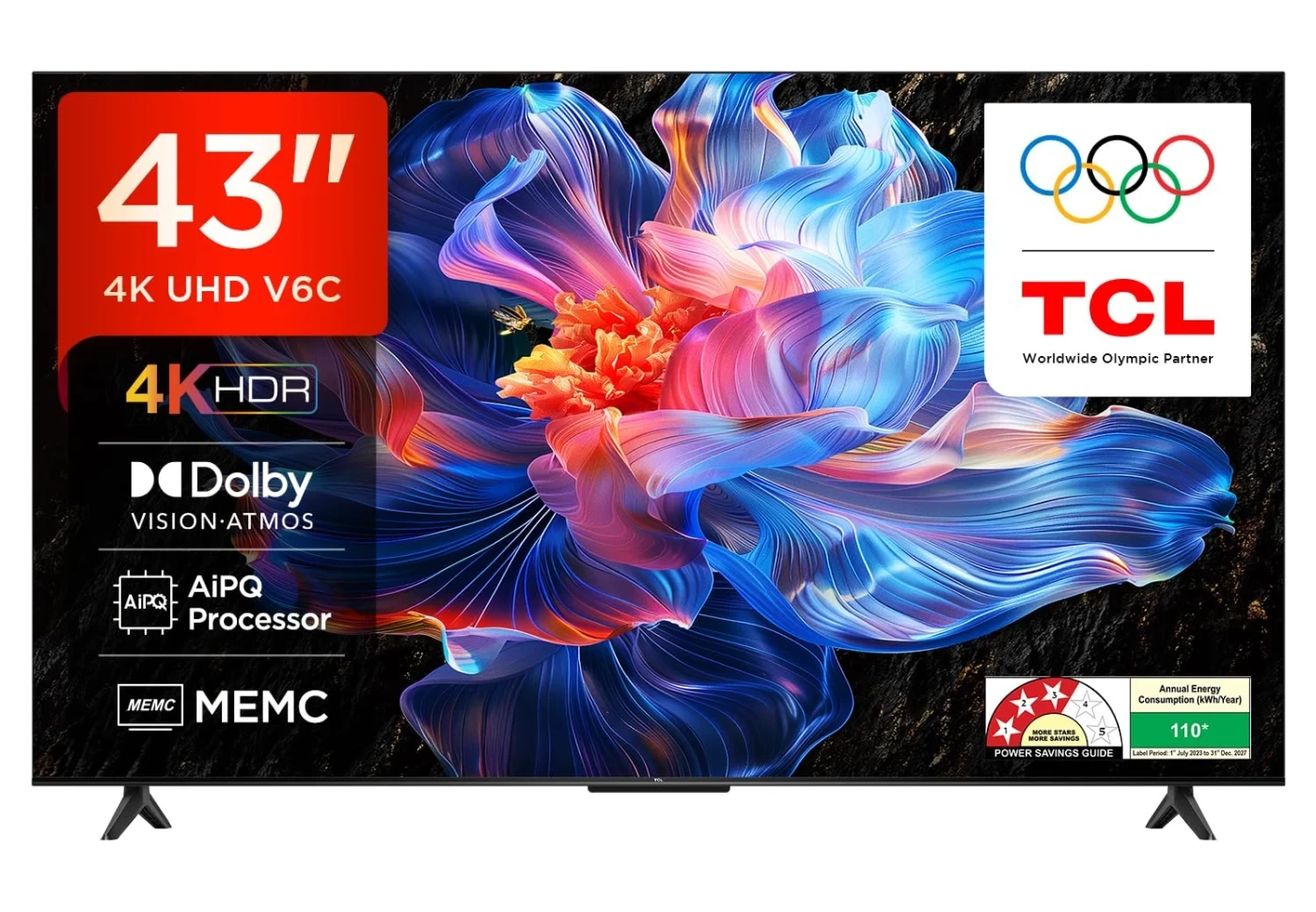 TCL 108 cm (43 inches) 4K Ultra HD Smart LED Google TV